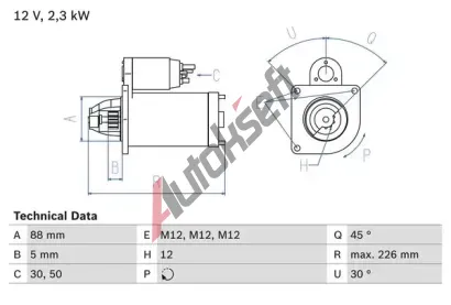 BOSCH Startr BO 0986024240, 0 986 024 240