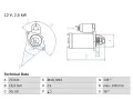 Startr BOSCH ‐ BO 0986024590