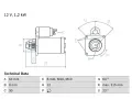 Startr BOSCH ‐ BO 0986025180
