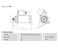 Startr BOSCH ‐ BO 0986025220
