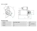 Startr BOSCH ‐ BO 0986025290