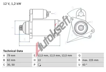 BOSCH Startr BO 0986025870, 0 986 025 870