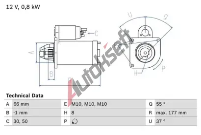 BOSCH Startr BO 0986028000, 0 986 028 000