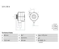 Altern�tor&nbsp;BOSCH&nbsp;&dash;&nbsp;BO 0986034050