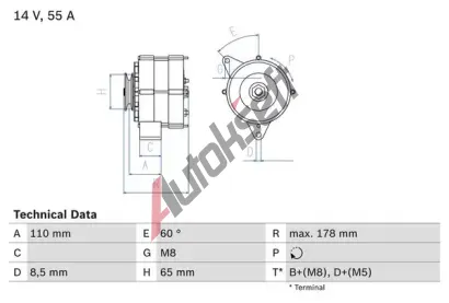 BOSCH Alterntor BO 0986034220, 0 986 034 220