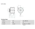 Alterntor BOSCH ‐ BO 0986036020