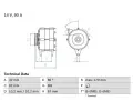 Alternátor BOSCH ‐ BO 0986036660 Alternátor BOSCH ‐ BO 0986036660