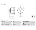 Alterntor BOSCH ‐ BO 0986037321