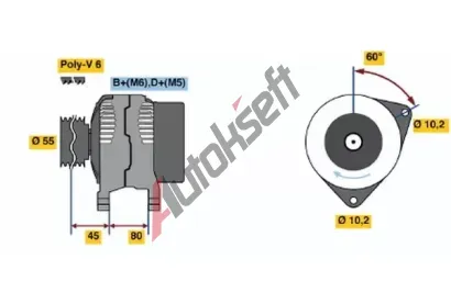 BOSCH Alterntor BO 0986038030, 0 986 038 030
