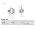 Alterntor BOSCH ‐ BO 0986038600