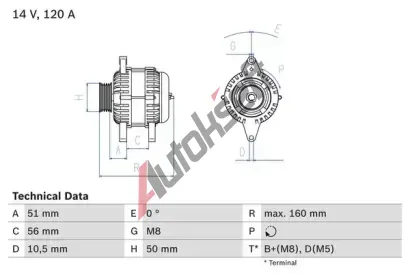 BOSCH Alterntor BO 0986039240, 0 986 039 240