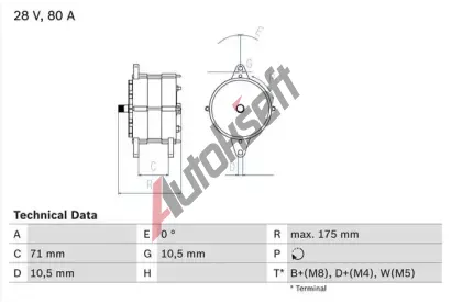 BOSCH Alterntor BO 0986039340, 0 986 039 340