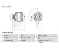 BOSCH Alterntor ‐ BO 0986040350