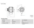 Alterntor BOSCH ‐ BO 0986040390