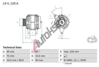 BOSCH Alterntor BO 0986041810, 0 986 041 810