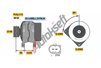 BOSCH Alterntor BO 0986041900, 0 986 041 900