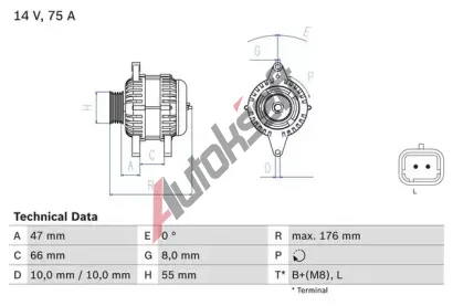 BOSCH Alterntor BO 0986042191, 0986042191