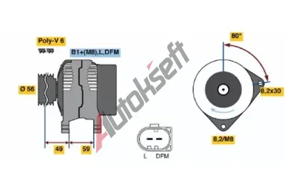 BOSCH Alterntor BO 0986042630, 0 986 042 630