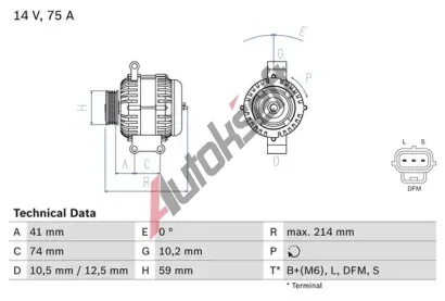 BOSCH Alterntor BO 0986042650, 0 986 042 650