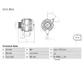 Alterntor BOSCH ‐ BO 0986042670