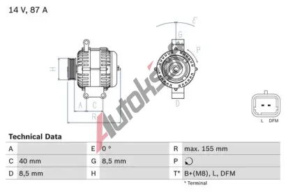 BOSCH Alterntor BO 0986042720, 0 986 042 720