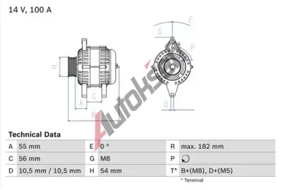 BOSCH Alterntor BO 0986042740, 0 986 042 740