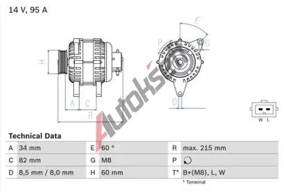 BOSCH Alterntor BO 0986043141, 0986043141