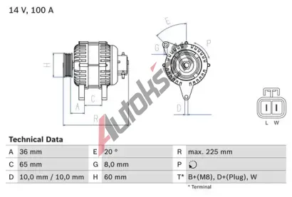 BOSCH Alterntor BO 0986043981, 0986043981