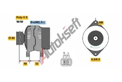 BOSCH Alterntor BO 0986044811, 0 986 044 811