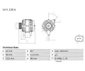 Alterntor BOSCH ‐ BO 0986044890