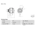 BOSCH Alterntor ‐ BO 0986045160