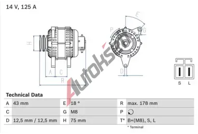 BOSCH Alterntor BO 0986045611, 0 986 045 611