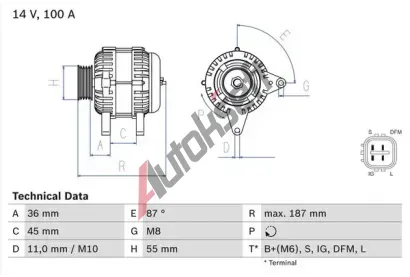 BOSCH Alterntor BO 0986046120, 0 986 046 120