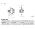 Alterntor BOSCH ‐ BO 0986046290