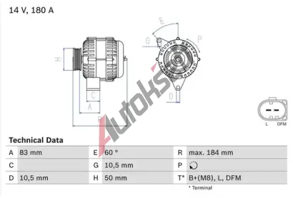 BOSCH Alterntor BO 0986047480, 0 986 047 480
