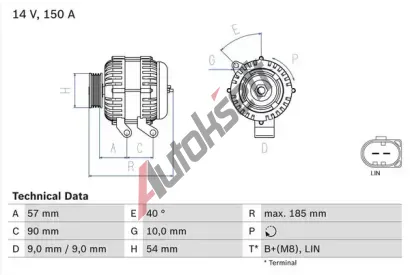 BOSCH Alterntor BO 0986047930, 0 986 047 930