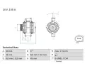 Alterntor BOSCH ‐ BO 0986048350