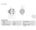 Alterntor BOSCH ‐ BO 0986048750