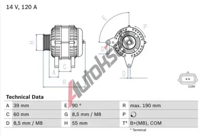 BOSCH Alterntor BO 0986049030, 0 986 049 030