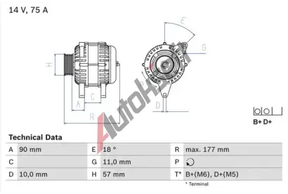 BOSCH Alterntor BO 0986049131, 0 986 049 131