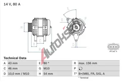 BOSCH Alterntor BO 0986049151, 0 986 049 151