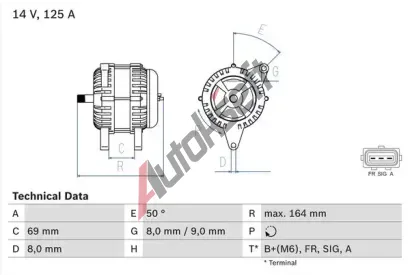 BOSCH Alterntor BO 0986049181, 0986049181