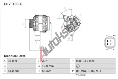 BOSCH Alterntor BO 0986049221, 0986049221