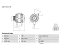 Alterntor BOSCH ‐ BO 0986049500