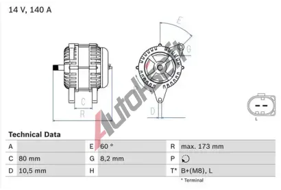 BOSCH Alterntor BO 0986049950, 0 986 049 950