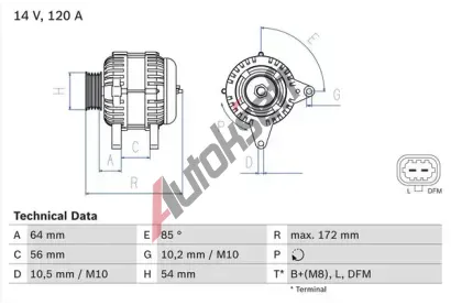 BOSCH Alterntor BO 0986049990, 0 986 049 990