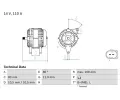 Alterntor BOSCH ‐ BO 0986080060