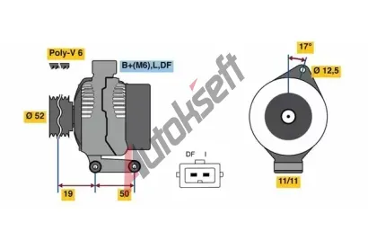 BOSCH Altern�tor BO 0986080230, 0 986 080 230