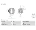 Alterntor BOSCH ‐ BO 0986080570