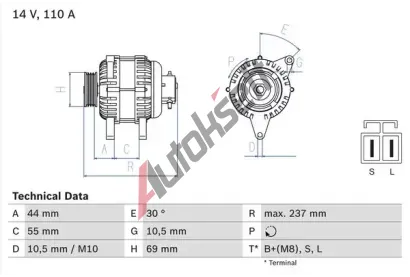 BOSCH Alterntor BO 0986080640, 0 986 080 640